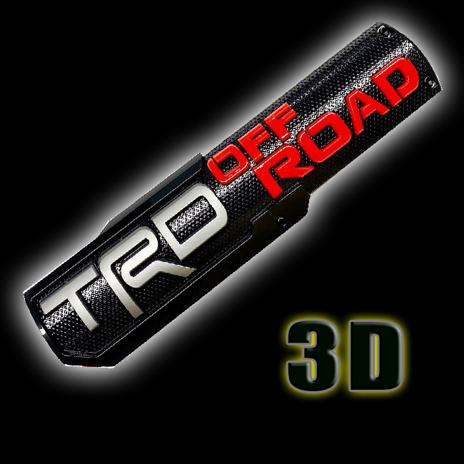 1PC 3D ABS TRD OFF ROAD Car Emblem Front Fender Auto Door Logo Badge for Toyota SUV Pickup 4WD 4x4