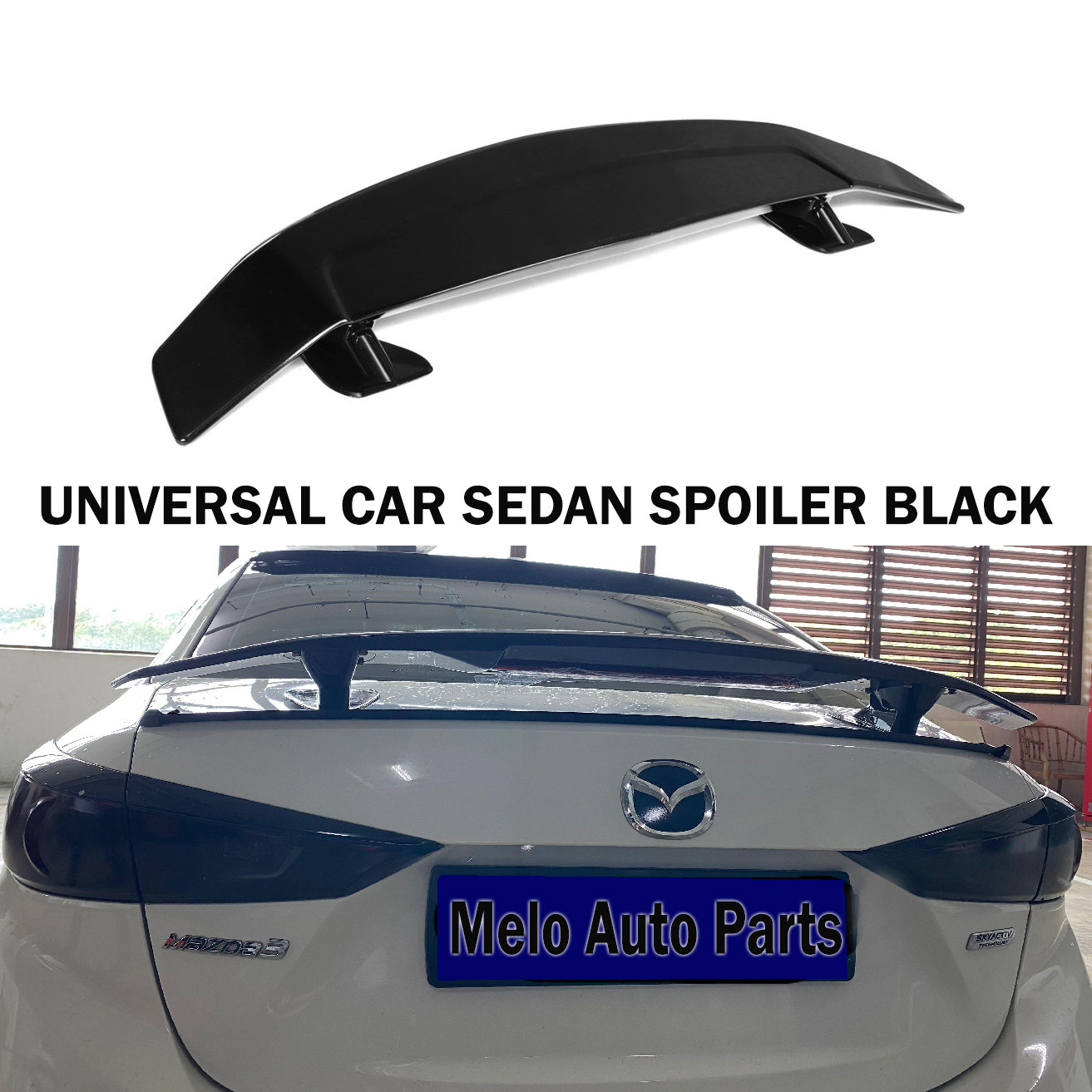 WY-010 CAR SEDAN UNIVERSAL SPOILER WING WITH BRAKE LAMP