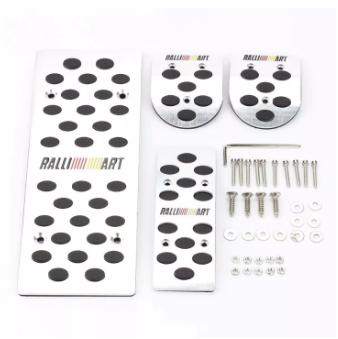 Ralli Art Pedal Pad Aluminum Universal Car MT with Footrest