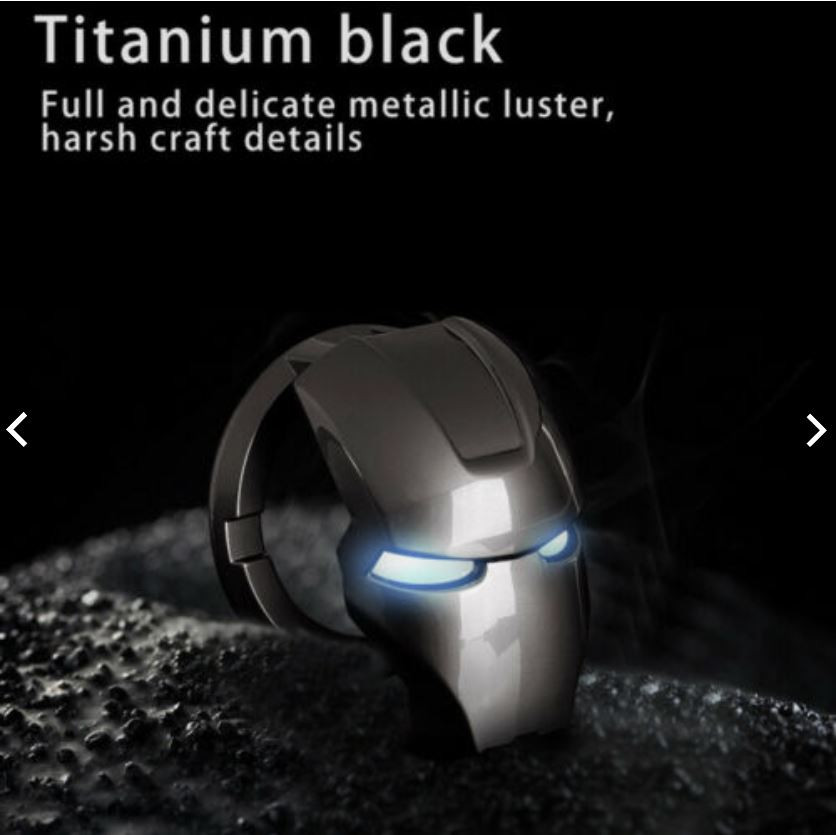 BLACK Full Metal Iron Man Start Push Button Power Interior Cover Ignition Switch Stop On Safety