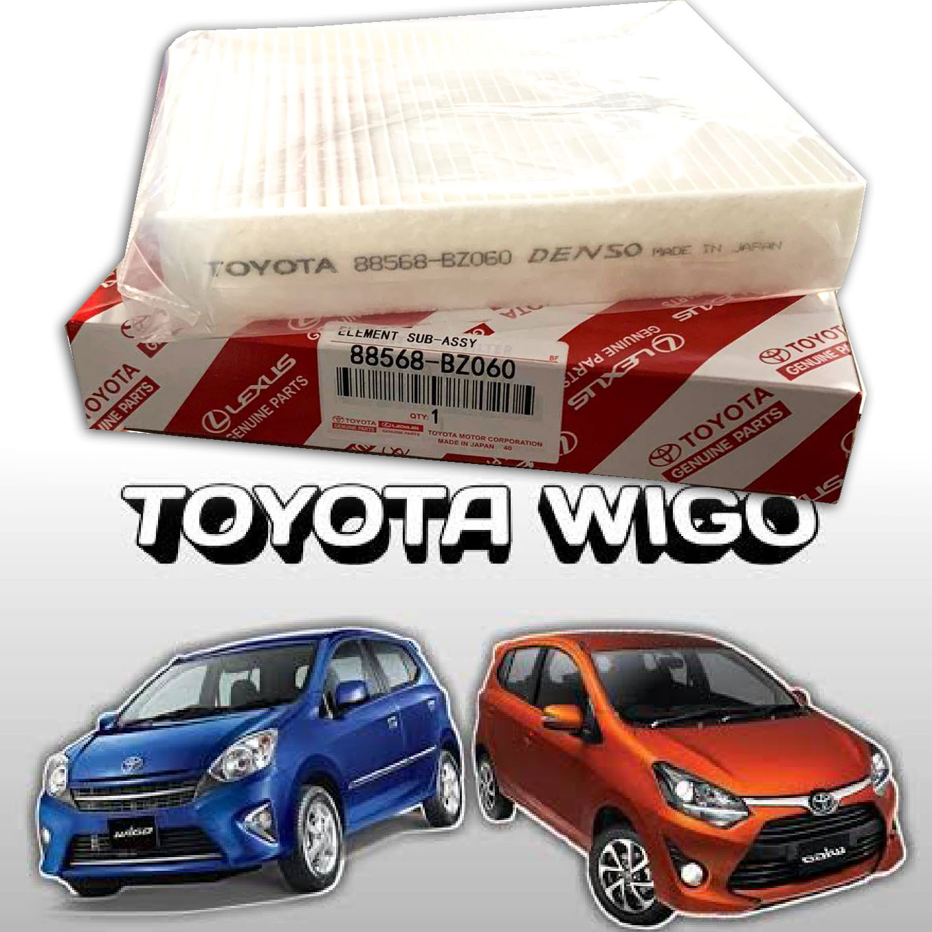 88568-BZ060 TOYOTA WIGO OEM Genuine Parts Cabin Filter Aircon Clean Element