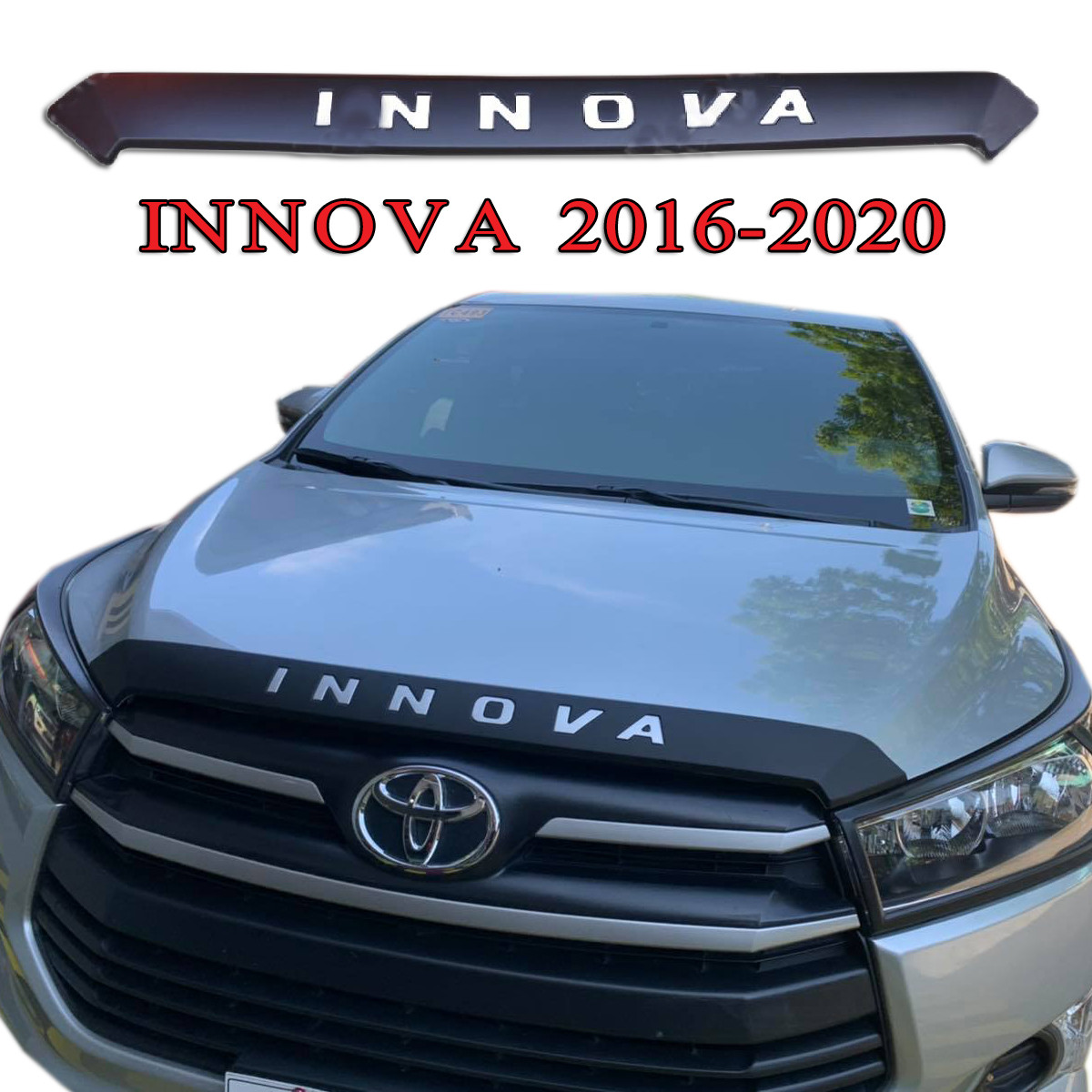 Toyota Innova 2016-2021 Black Hood Lid Shield Engine Ornament