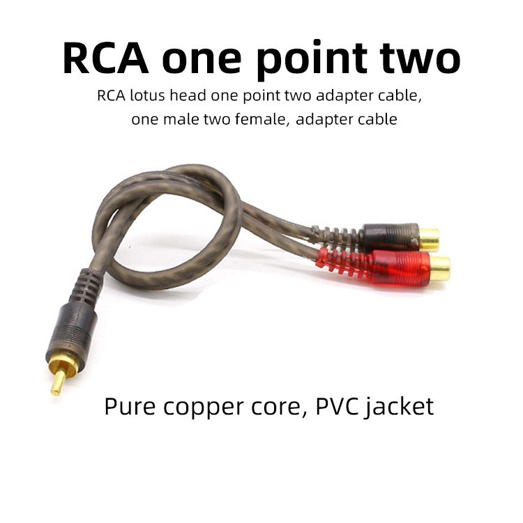 AUDIO CABLE RCA Y Splitter Adapter Cable One Male and Two Female branch Line Connector Car Audio Splitter Cable