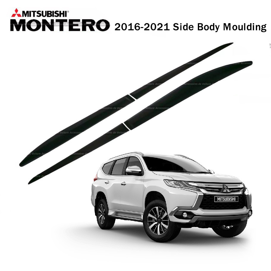 Mitsubishi Montero Sport 2016-2021 Side Body Moulding (Matte Black)