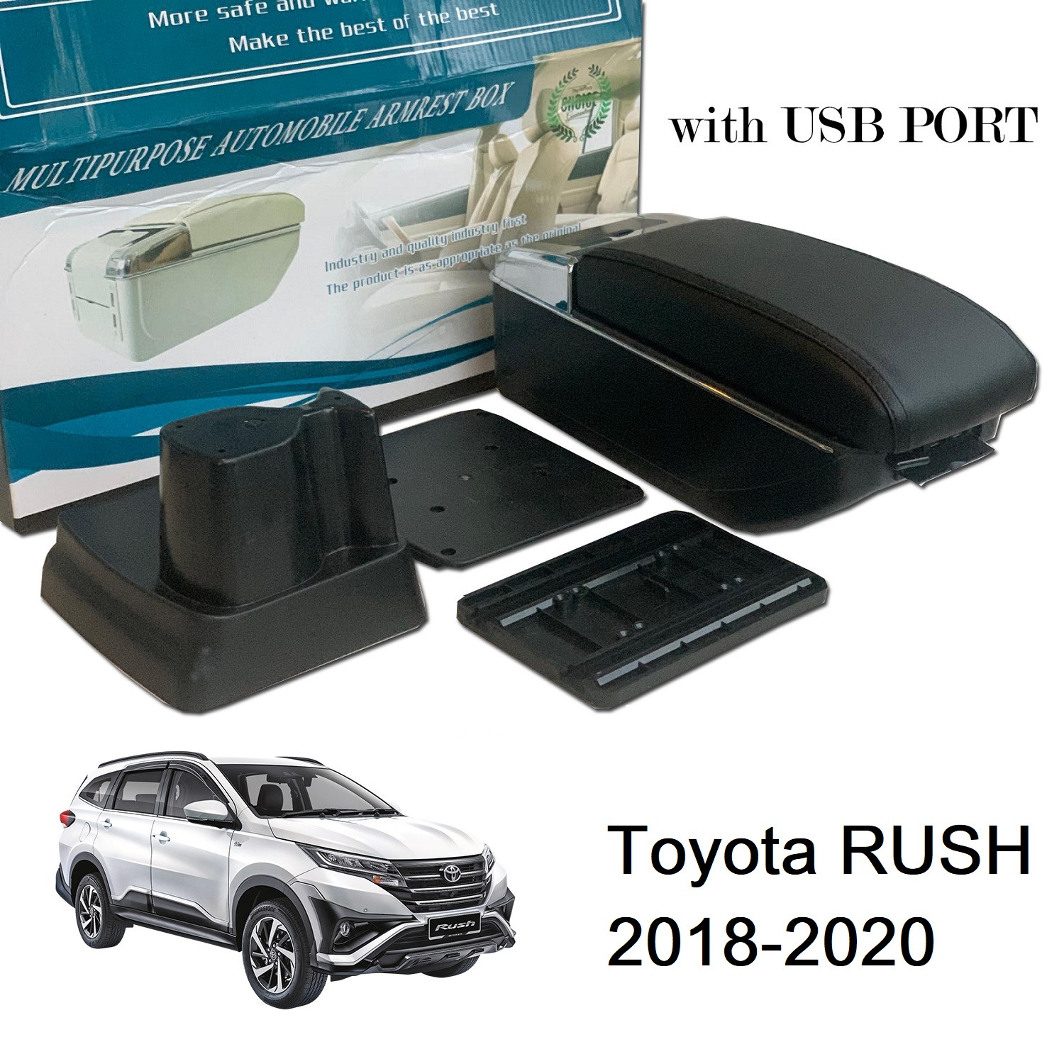2018-2022 Toyota Rush and Avanza 2018-2021 Armrest Console Box with USB Port