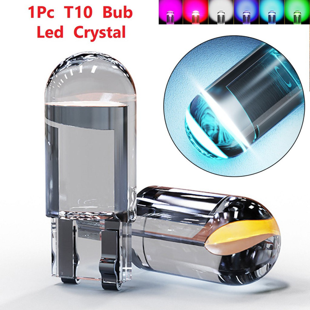 1PC New Crystal T10 Bulb Led W5W Car Wedge Parking Light Side Door Bulb Instrument Lamp Auto License