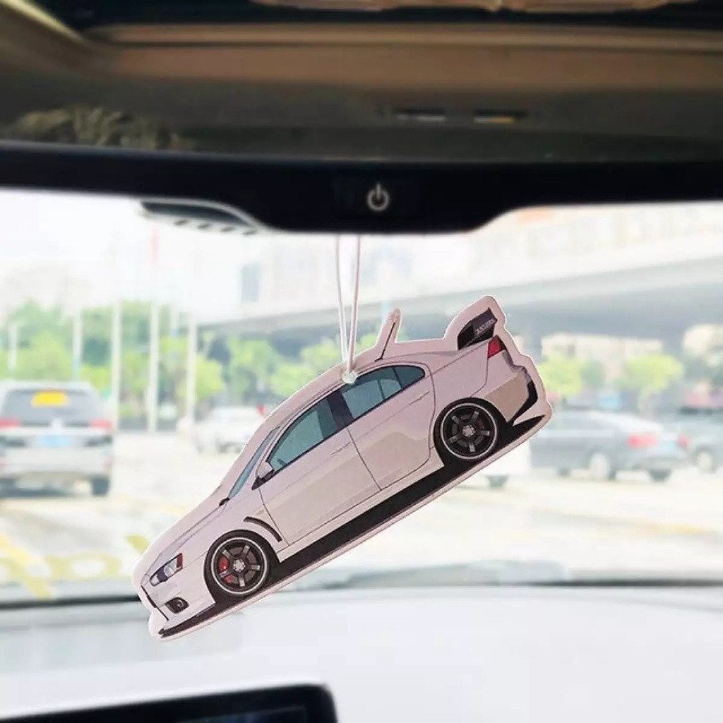 JDM Japan EVO 10 Evolution X Badge Car Paper Air Freshener Auto Hanging Perfumed Fragrance (apple)