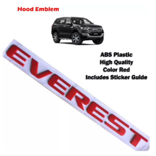 Ford Everest Hood Emblem ABS Plastic with Double Adhesive (Red)