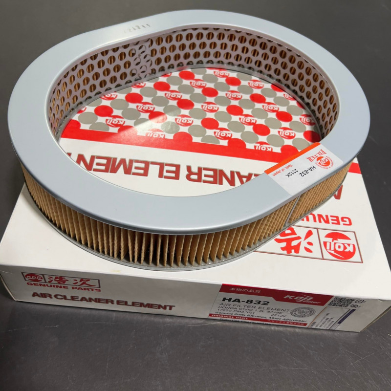 KOJI Air Filter Element (Air Cleaner) HA-832 for HONDA CIVIC SIR 1.3 1987-1995