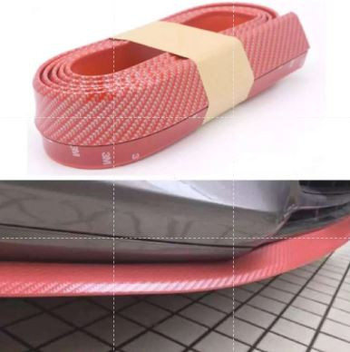 CARBON RED Car samurai Lip Skirt Protector Universal