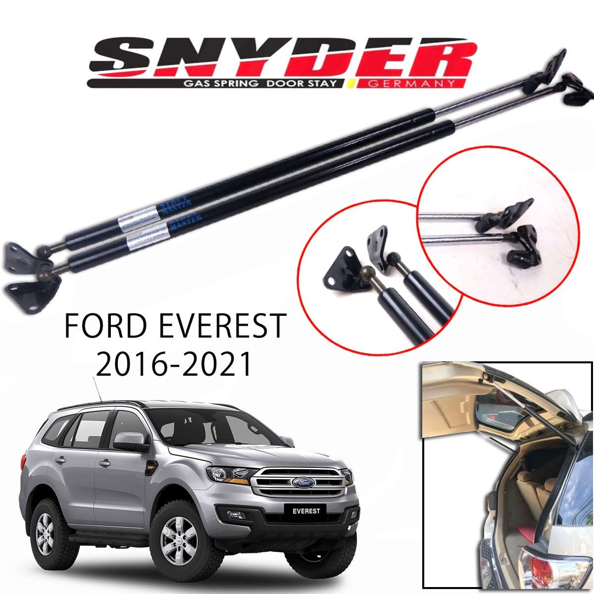 SGS-1209 (Right) 2016-2021 FORD EVEREST Gas Spring Door Stay Damper Struts Trunk Open - Snyder
