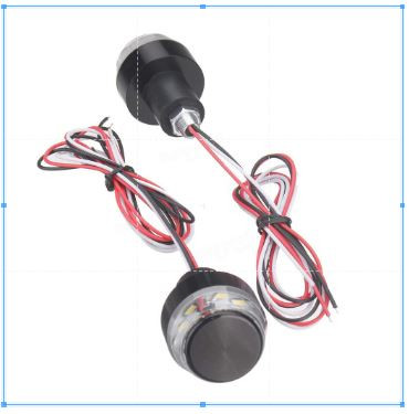 Motorcycle Handle Bar End Dual Color LED Indicator Turn Signal Lights and DRL