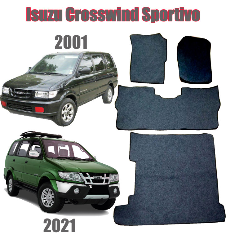 Isuzu Crosswind Sportivo 2001-2021 car mat 1st 2nd 3rd rows Custom Fit Carpet Type Floor matting