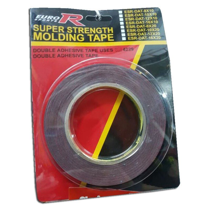 10MM EURO R 3M Double Adhesive Tape 10FT Euro R Sports Super Strength Molding Tape