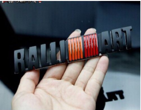 BLACK 3D Ralliart Metal Car Auto Badge Emblem Decal Mitsubishi