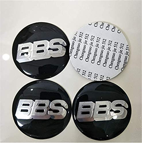 4PCS 56mm BBS BLACK Car Center Cap Emblem Wheel sticker Hub Caps Mags 3D