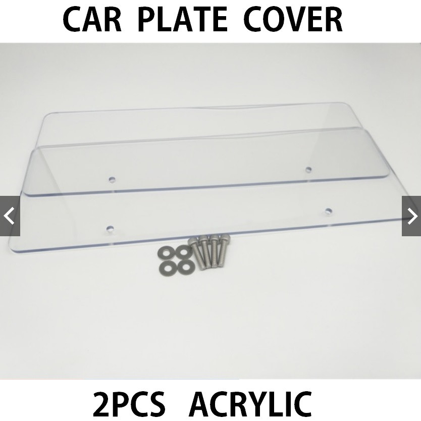 2Pcs Car Transparent Universal Car Plate Cover