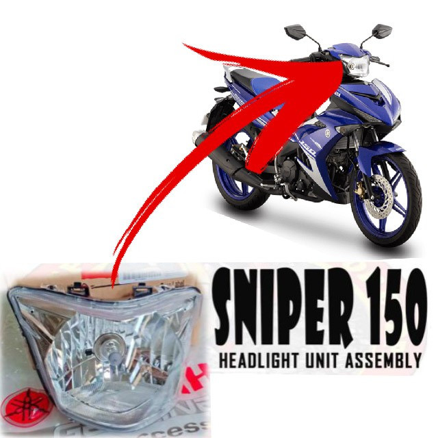 Motorcycle Headlight ASSY for  Yamaha SNIPER 150 MX with Bulb Light