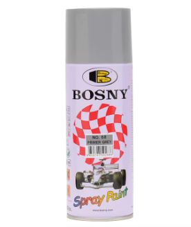 PRIMER GREY NO. 68 All Color BOSNY Spray Paint 100% Acrylic Quick Drying Spray Ordinary Colors