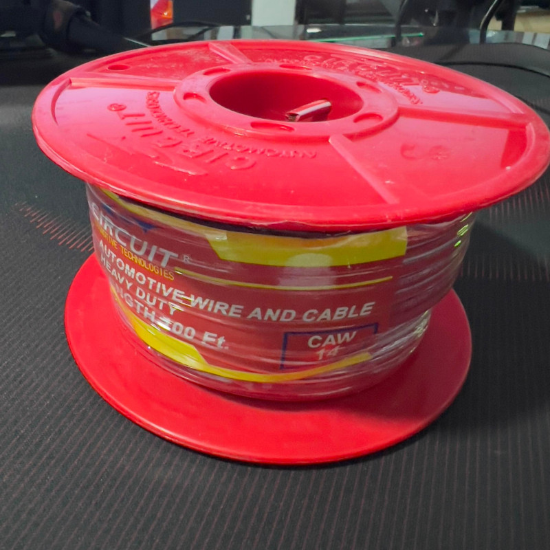 RED GAUGE CAW 14 AUTO WIRE CIRCUIT AUTO WIRE 100FT LONG HEAVY DUTY AUTOMOTIVE WIRING