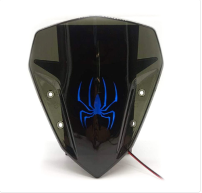 SPIDERMAN BLUE Visor Led Yamaha Aerox and Nmax 155 Motorcycle Smoked Visor Illuminated Light