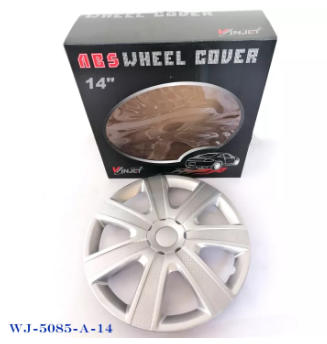 14" WJ-5085-A-14 inches Silver 4Pcs Hub Caps Wheel Cover Car Wheel Rim Hub Cover Rim Cover