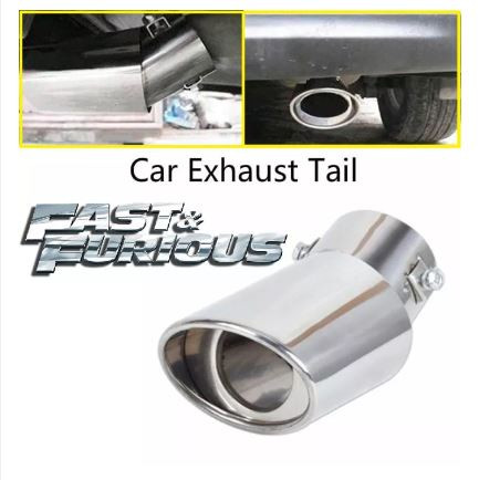 LH-021 Fast & Furious Muffler Tip Stainless Chrome Universal 2.5 inches Inner