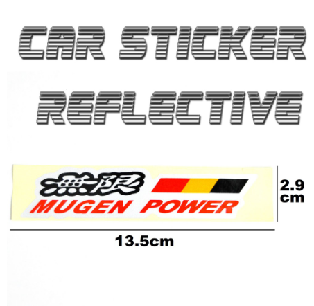 Reflective Sticker Small Reflector Cars Stickers Mugen Power
