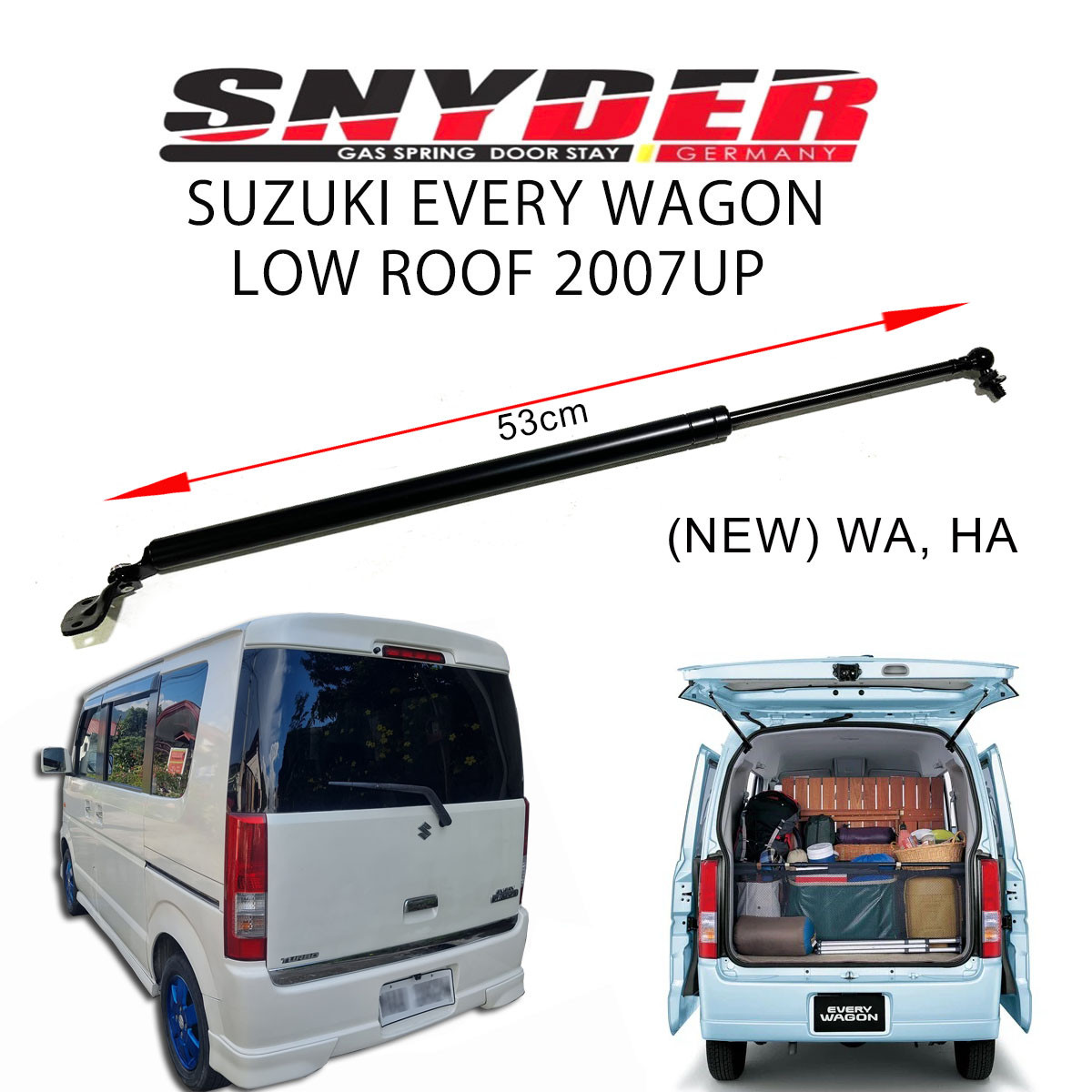 SGS-724 (Left) SUZUKI EVERY LOW ROOF 2007up (NEW) WA/ HA/ Gas Spring Door Stay Damper Struts Trunk Open - Snyder