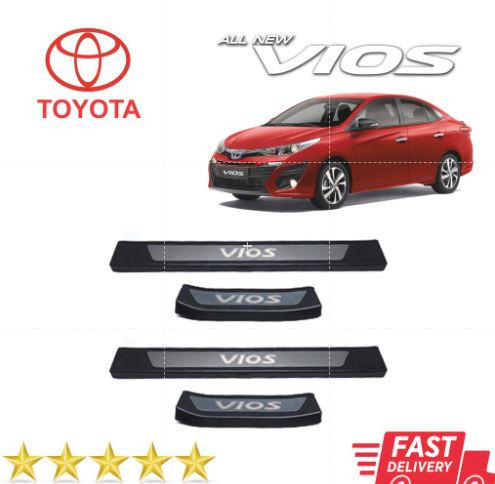 2018-2021 Toyota Vios gen4 Prime Side Step Sill Board 4pcs Black