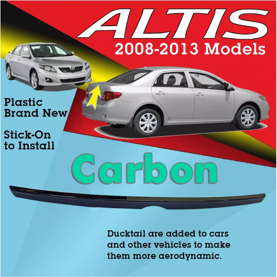 Toyota Corolla Altis 2008-2013 Ducktail Spoiler Carbon Fiber Color 5D