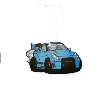 JDM Japan NISSAN GTR35 BLUE Badge Car Paper Air Freshener Auto Hanging Perfumed Fragrance Black Ice