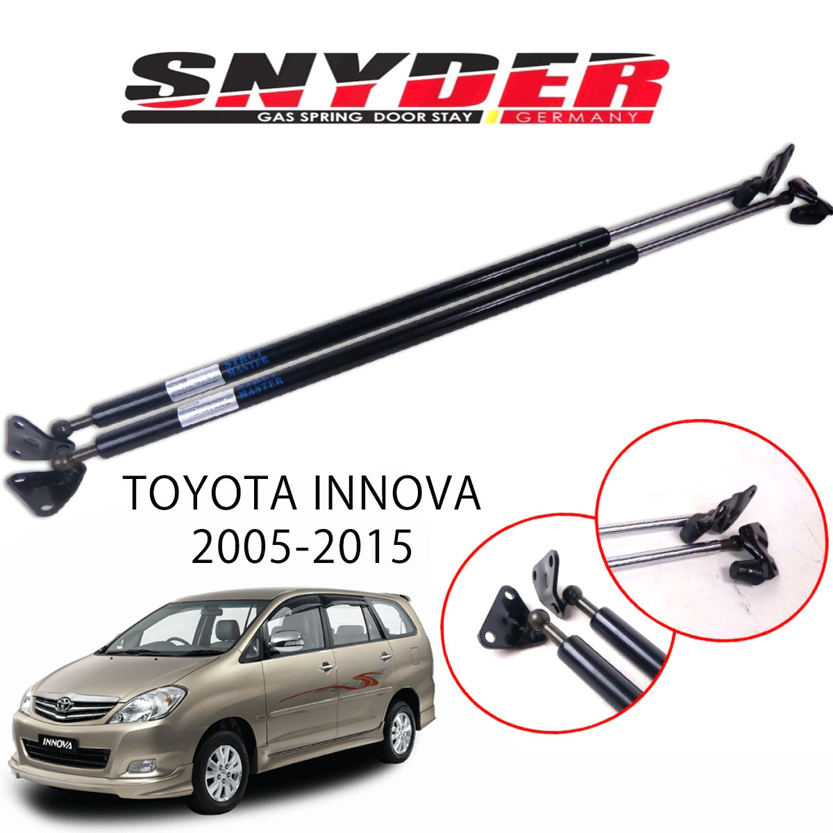 SGS-211 - Right - Toyota Innova 2005-2015 Gas Spring Door Stay Damper Struts Trunk Open - Snyder