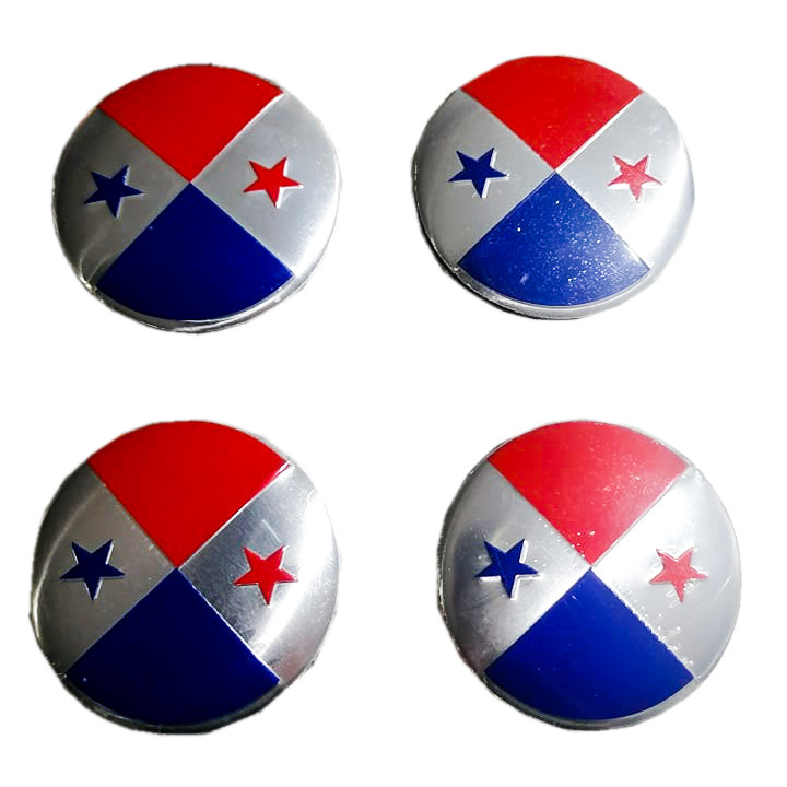 PANAMA 4pcs Car Wheel Center Hub Cap Sticker Cover Metal Case 56mm Tire Mags Emblem Badge Decal