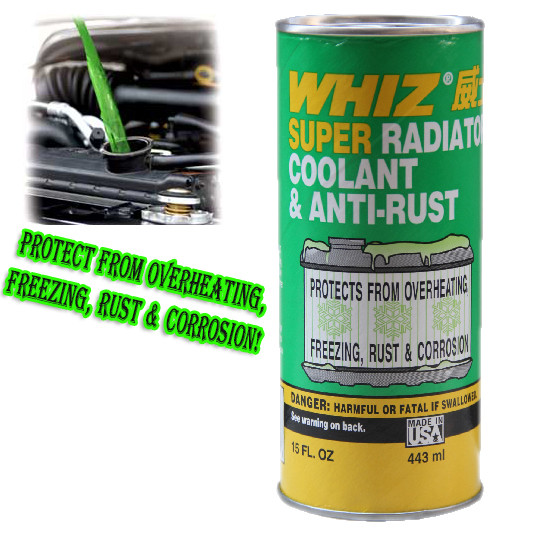 Whiz Super Radiator Coolant and Anti Rust 15oz for Car & Motorcycle