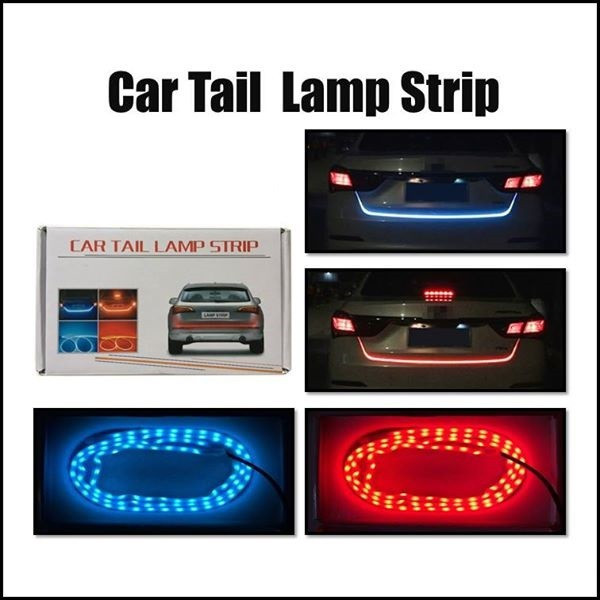 Ice Blue Tail Light Red Signal Lights Car Trunk LED Strip flexible Brake Lamp