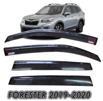 Subaru Forester 2019-2020 Aeromax Rain Sun Visor Black Clip ON Visor Vent Shades Window Sun Protection
