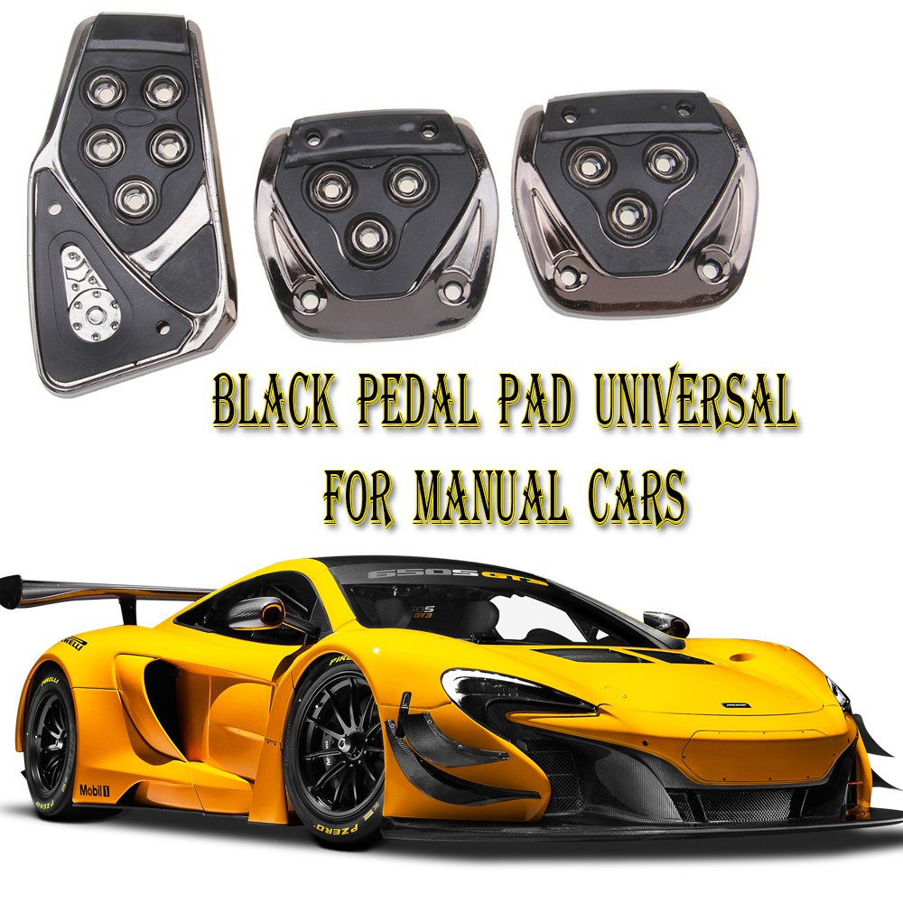Car Pedal Pad Cover 3 Pcs for MT Non Slip Euro Type