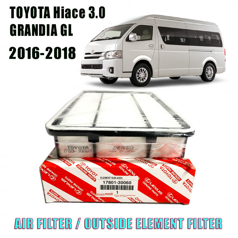 17801-30060 AIR FILTER For 2016-2018 TOYOTA HiAce GRANDIA GL/SUPER GRANDIA 3.0 1KD-FTV Made in Japan