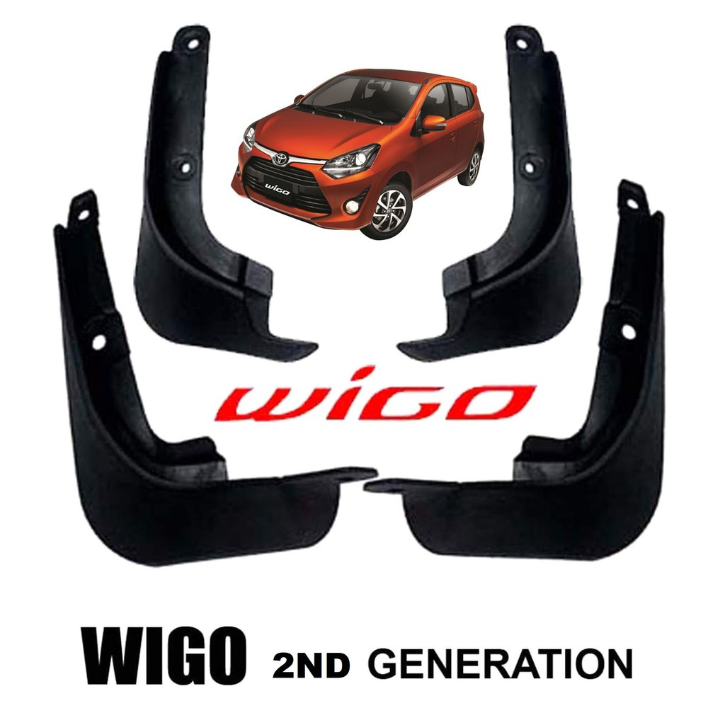 2017-2022 Toyota Wigo 2nd Gen Mud Flap / Mud Guard Splash Mudguard with Screw Bolt