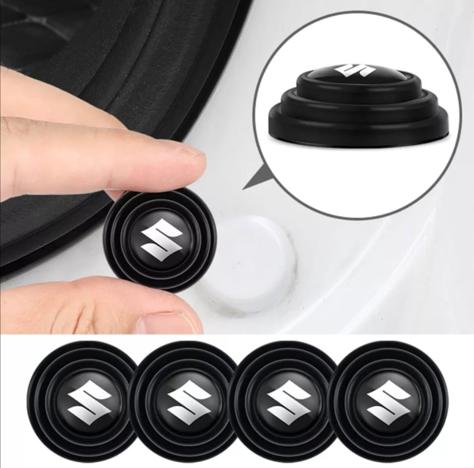 4PCS SUZUKI Car Damping Pad Gasket Car Shock Absorption Absorber Gasket Thicken Rubber With Logo