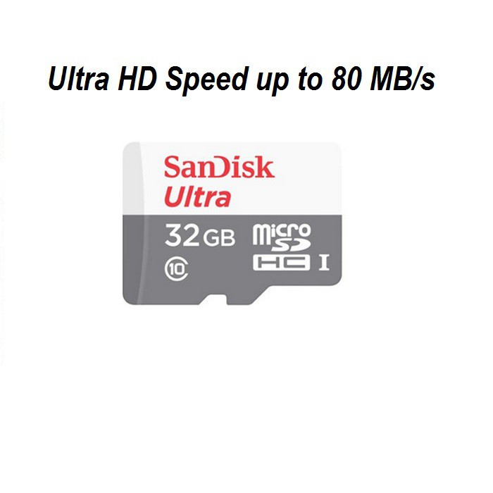 80MBS Micro SD Card Ultra HD Class 10 32GB Full HD video