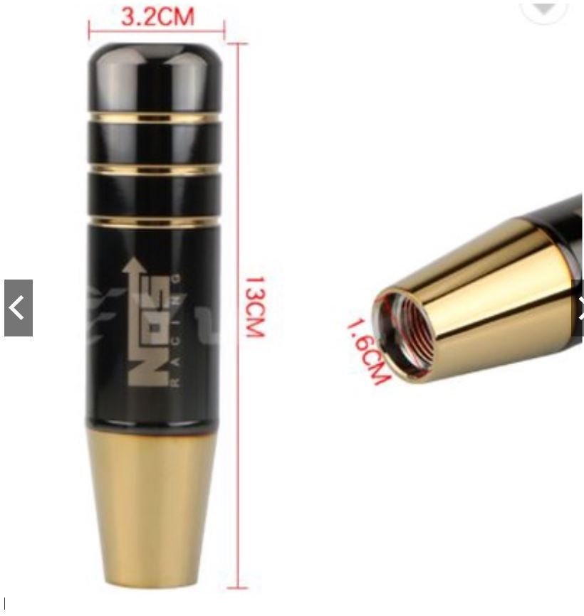NOS Universal Burnt Gold Black Shifter Stick Gear knob Aluminum Racing Car Gear Shift 13cm