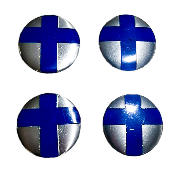 FINLAND 4pcs Car Wheel Center Hub Cap Sticker Cover Metal Case 56mm Tire Mags Emblem Badge Decal