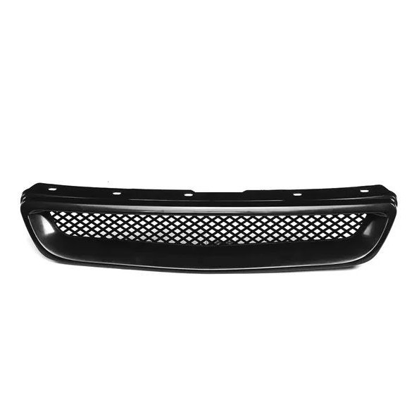 1996-1998 Honda Civic EK LXI VTI Black Hood Mesh Grill Grille Front Bumper Cover Type R Style