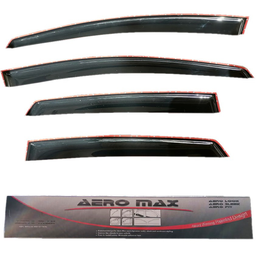 Ford Fiesta 2009-2014 Hatchback Plain Black Rain Visor Gutter 8cm Aeromax