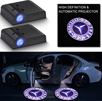 #6 MERCEDES BENZ 2Pcs Car Door Sensor Light welcome Wireless illuminating ground Floor open doors
