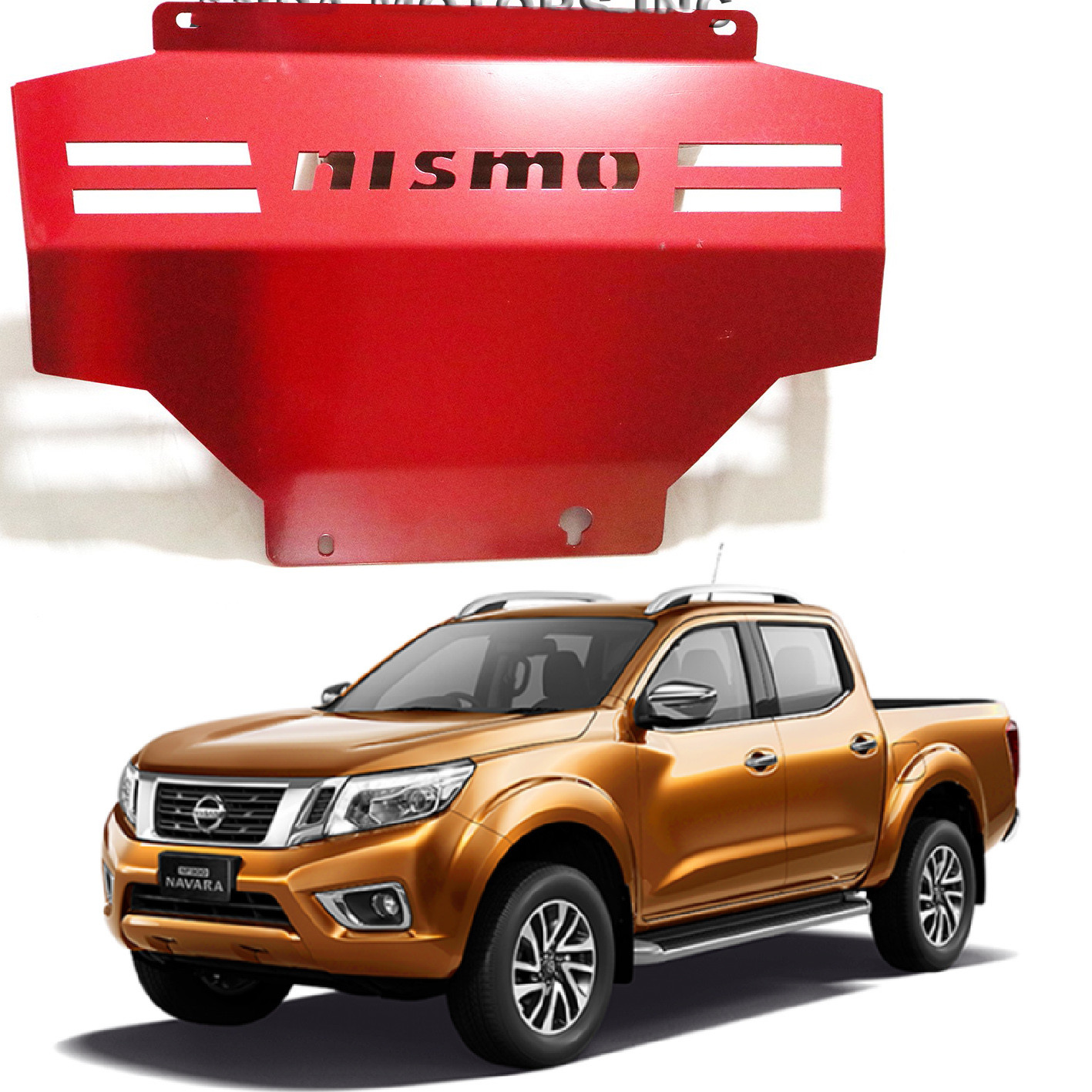 BX-010 2015-2021 NISSAN NAVARA NP300 Skid Plate Red with Logo NISMO