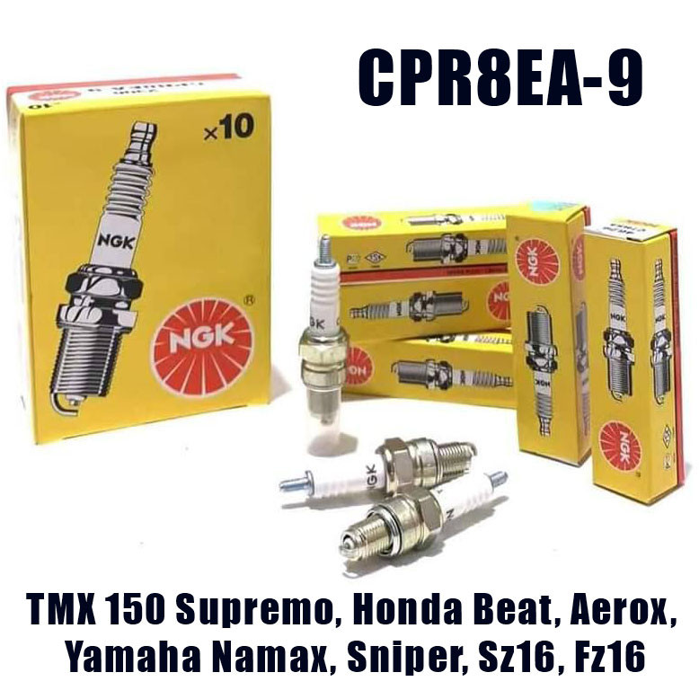 Motorcycle Spark Plug NGK 2306 CPR8EA-9 for TMX 150 Supremo, Beat, Aerox, Namax, Sniper, Sz16, Fz16