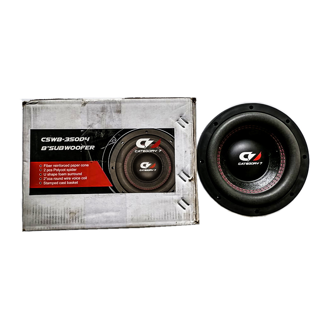 CSW8-350D4 8" SUBWOOFER CATEGORY 7 CAR SUB WOOFER SPEAKER C7